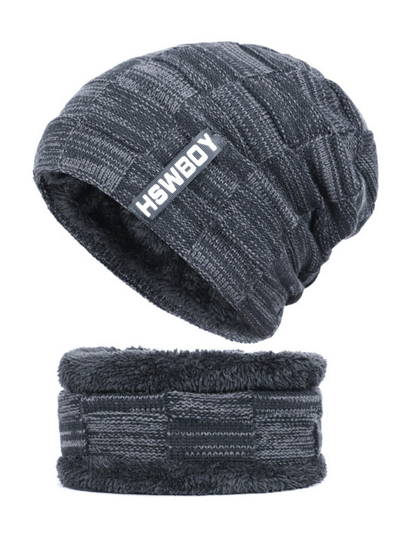 Muška zimska kapa sa šalom