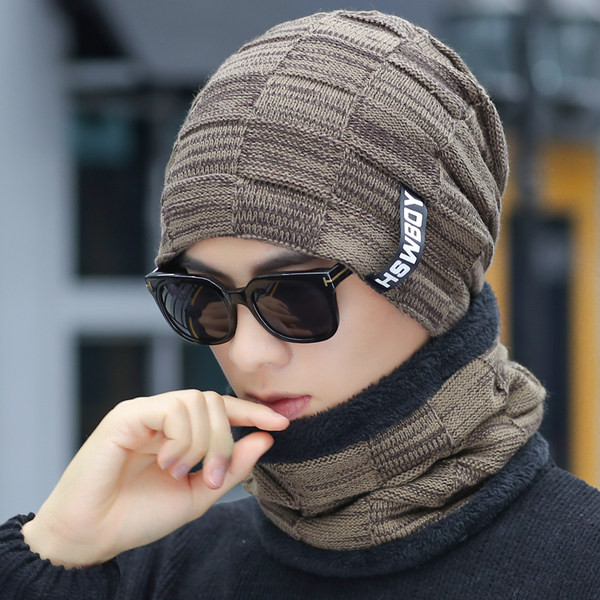 Muška zimska kapa sa šalom