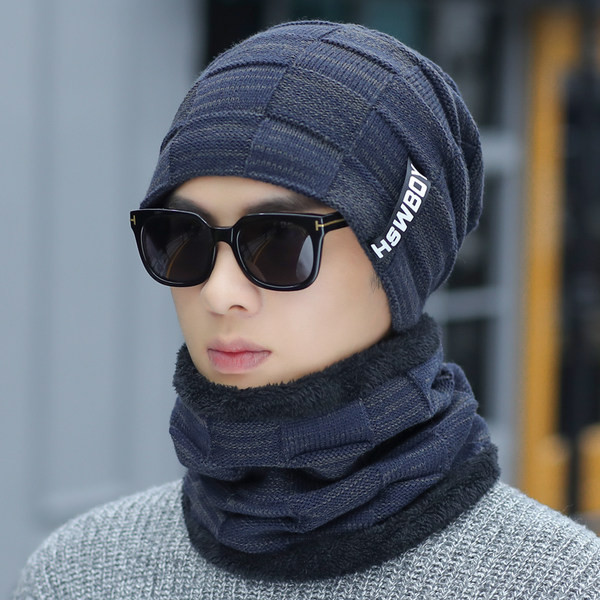 Muška zimska kapa sa šalom