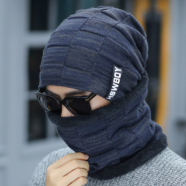 Muška zimska kapa sa šalom