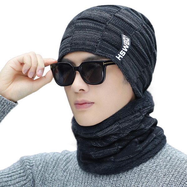 Muška zimska kapa sa šalom