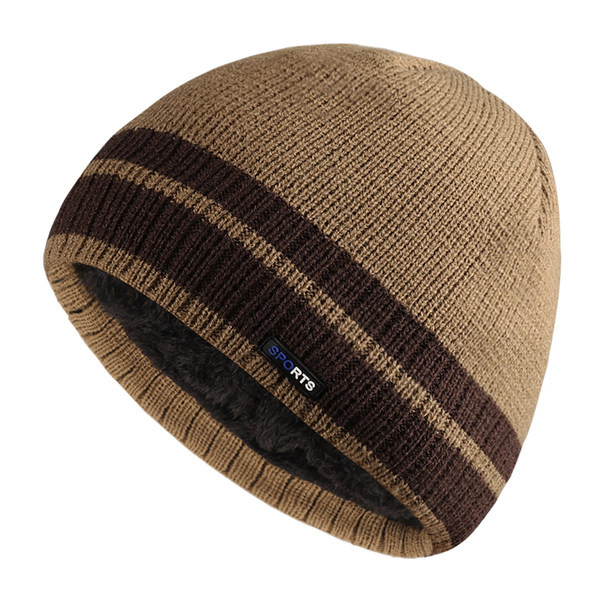 Χειμερινό πλεκτό καπέλο με απαλή ζεστή φόδρα