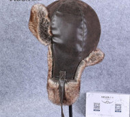 Ανδρικό έκο δερμάτινο καπέλο με ζεστή φόδρα