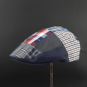 Καρό υφασμάτινο καπέλο για άνδρες