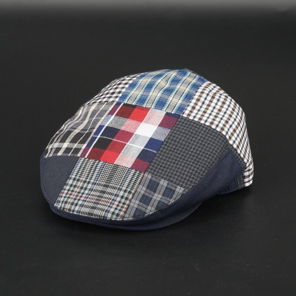 Καρό υφασμάτινο καπέλο για άνδρες