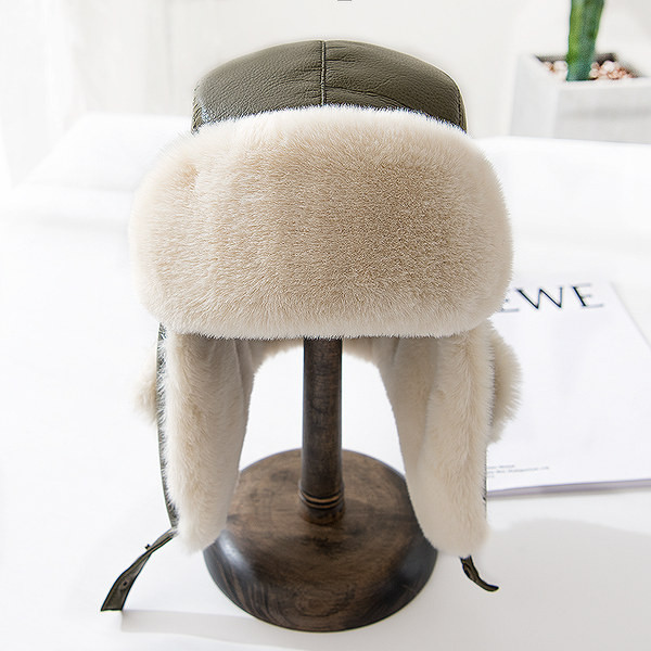 Muški štitnici za uši od umjetne kože s toplom postavom