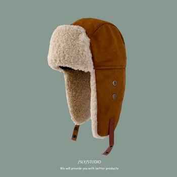 Χοντρό χειμωνιάτικο καπέλο από οικολογικό σουέντ και αφράτη φόδρα