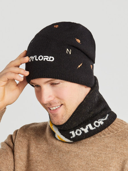 Πλεκτό ανδρικό καπέλο με επιγραφή