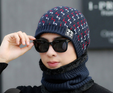 Muška zimska kapa sa šalom