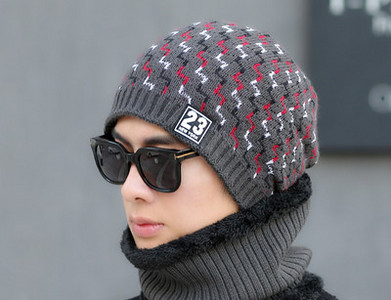 Muška zimska kapa sa šalom