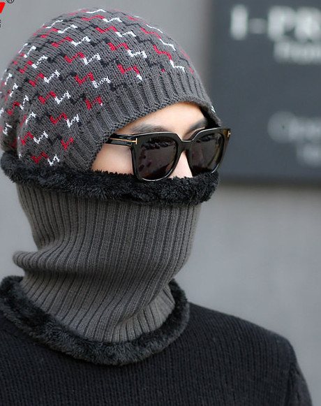 Muška zimska kapa sa šalom