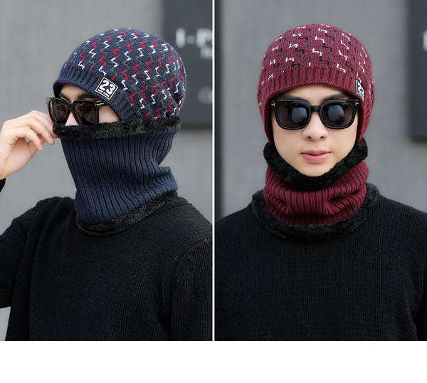 Muška zimska kapa sa šalom