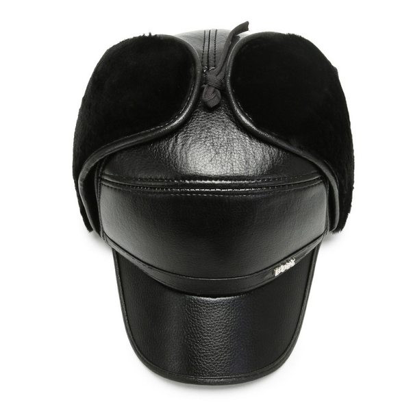 Moderna muška kapa od eko kože sa ušankama