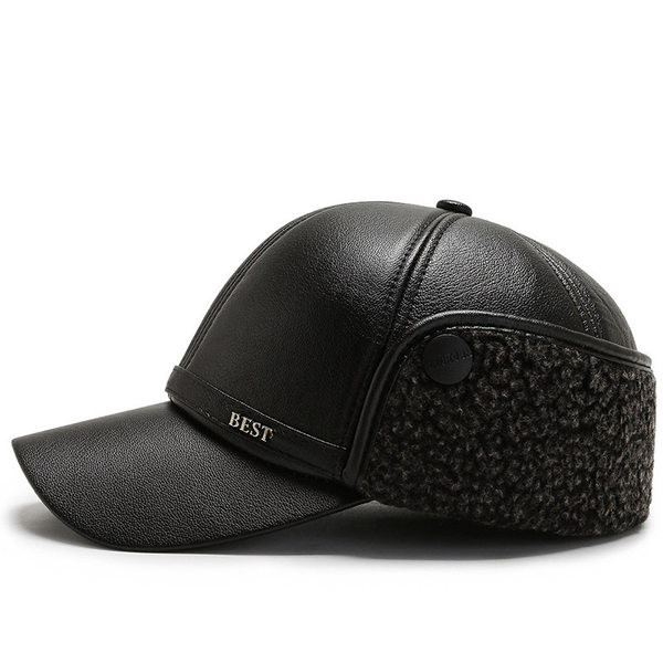 Ανδρικό καπέλο από συνθετικό δέρμα 