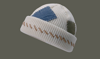 Μοντέρνο ανδρικό χειμωνιάτικο πλεκτό καπέλο
