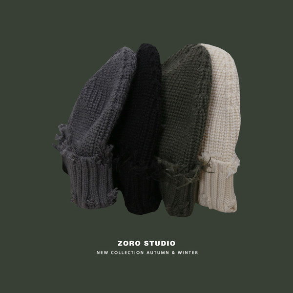 Pletena zimska muška kapa jednobojni model