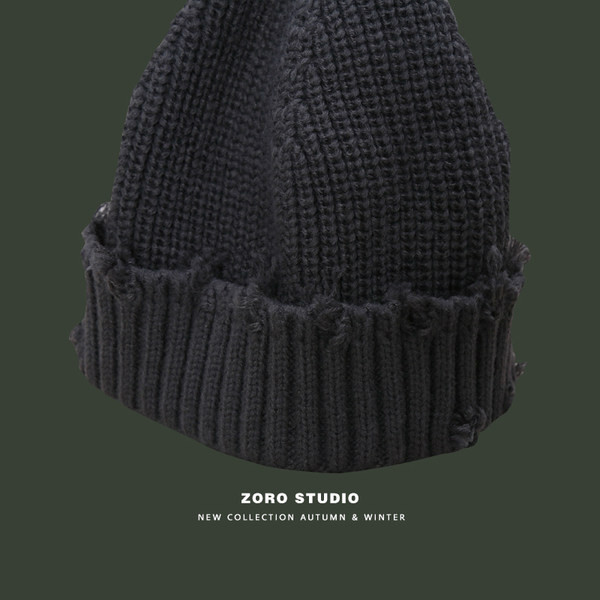 Pletena zimska muška kapa jednobojni model