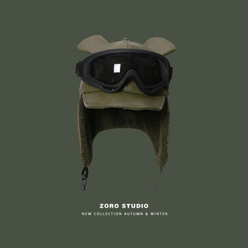 Нов модел мъжка авиаторска шапка с очила