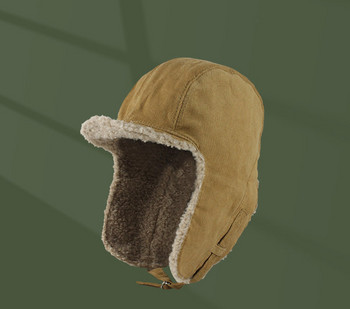 Мъжка шапка тип ушанка с топла подплата за зимата 