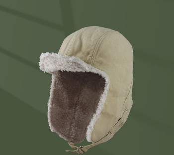 Мъжка шапка тип ушанка с топла подплата за зимата 
