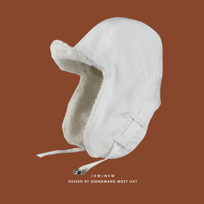 Χειμερινό ζεστό καπέλο με μαλακή φόδρα και μεταλλικό κούμπωμα