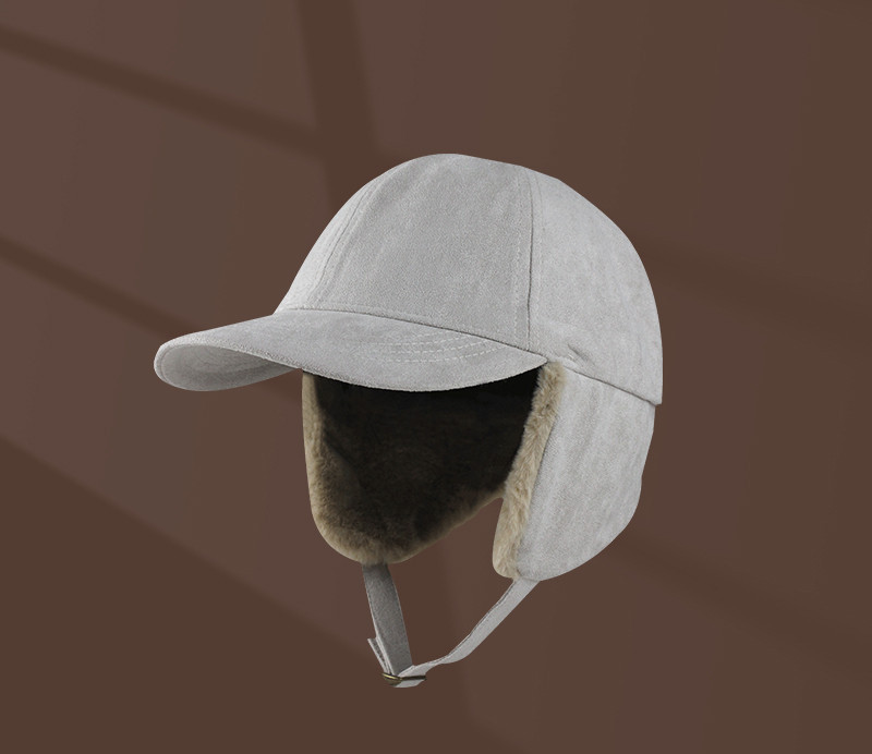 Jesensko-zimska muška kapa s toplom postavom i šilterom