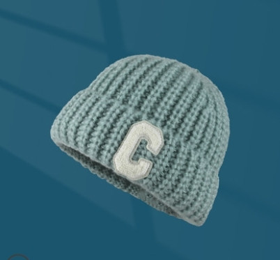 Πλεκτό καπέλο για άντρες με κέντημα απλό σχέδιο