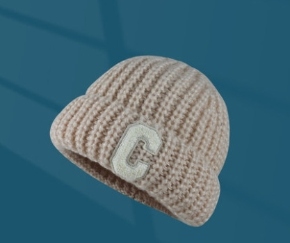 Πλεκτό καπέλο για άντρες με κέντημα απλό σχέδιο