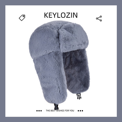 Vyriška pūkinė žieminė kepurė su auskarais