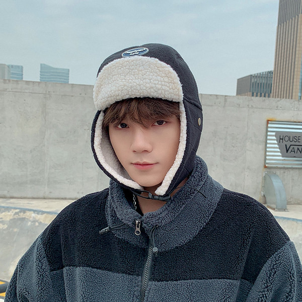 Ανδρικό χειμερινό καπέλο με κούμπωμα - πολλά χρώματα