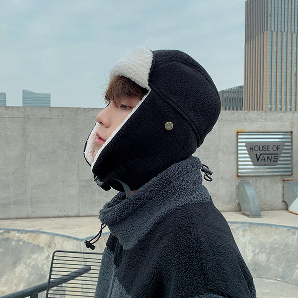 Ανδρικό χειμερινό καπέλο με κούμπωμα - πολλά χρώματα