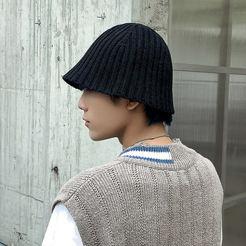 Χειμερινό πλεκτό ανδρικό καπέλο απλό μοντέλο