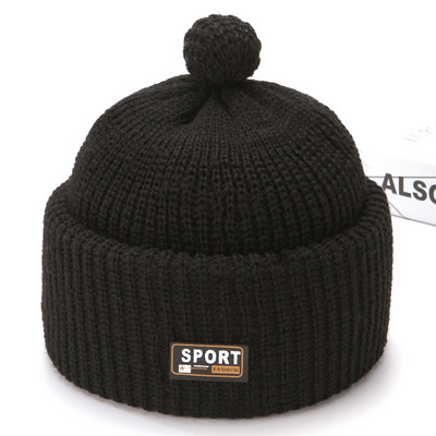 Νέο μοντέλο ανδρικό πλεκτό χειμερινό καπέλο με επιγραφή