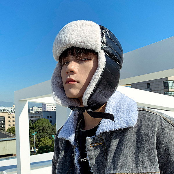 Muški štitnici za uši s mekom toplom postavom - kopčanje na kopču