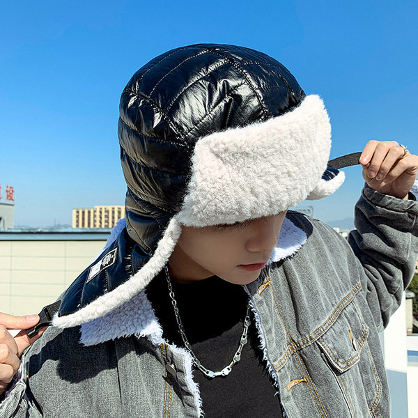 Muški štitnici za uši s mekom toplom postavom - kopčanje na kopču