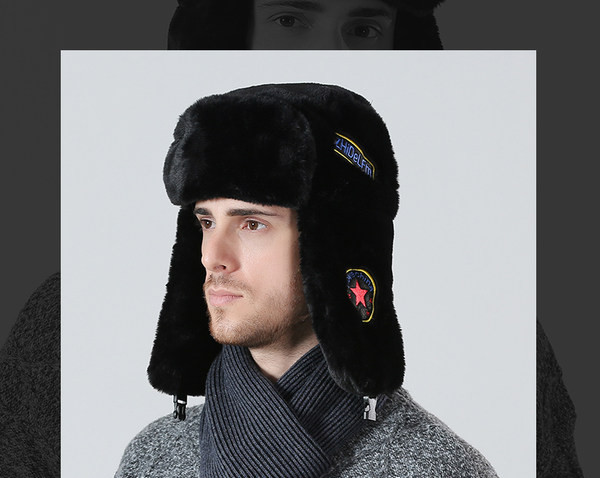 Muška zimska kapa otporna na vjetar sa grbom