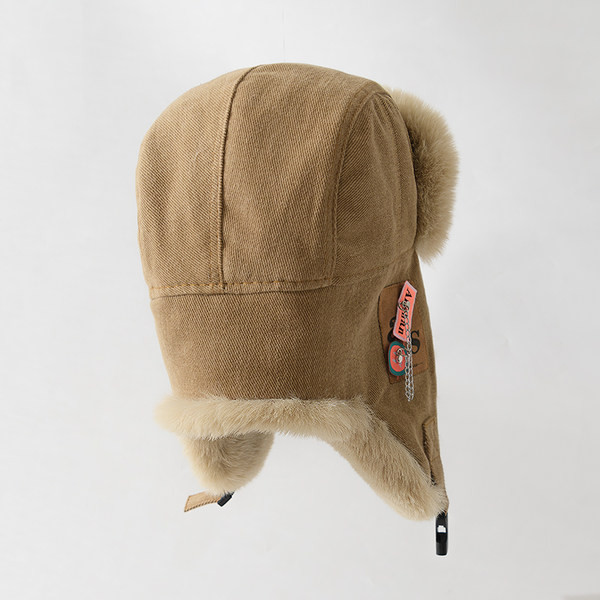 Tople zimske naušnice s perom i grbom za muškarce i žene