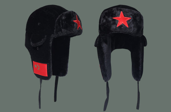 Muška zimska kapa sa zvjezdicom i toplom postavom