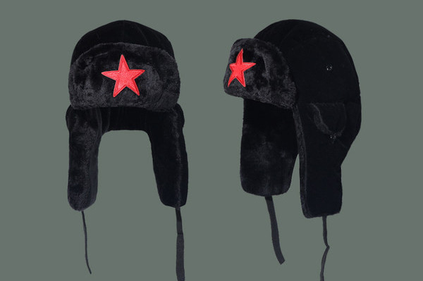 Muška zimska kapa sa zvjezdicom i toplom postavom