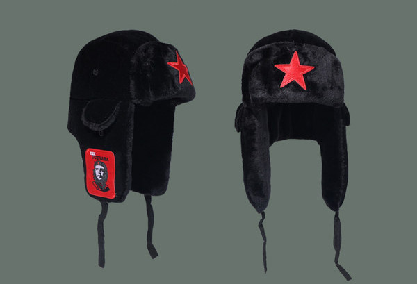 Muška zimska kapa sa zvjezdicom i toplom postavom