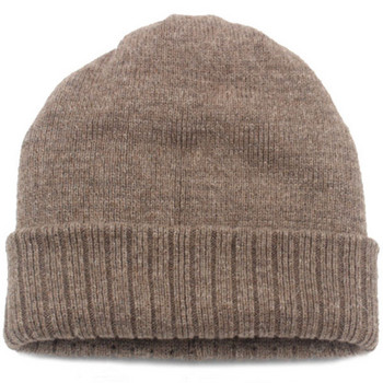 Ανδρικό χειμερινό πλεκτό καπέλο - μονόχρωμο μοντέλο