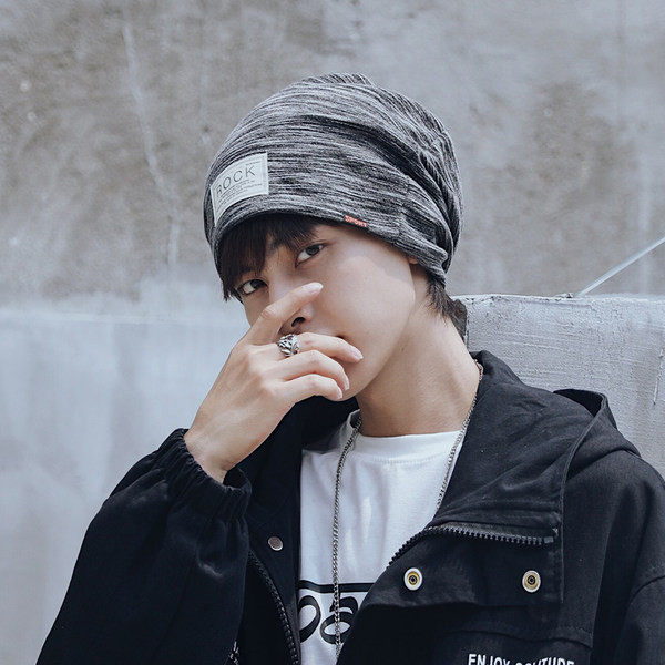 Muška jesensko-zimska kapa sive boje