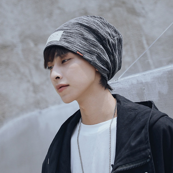 Muška jesensko-zimska kapa sive boje