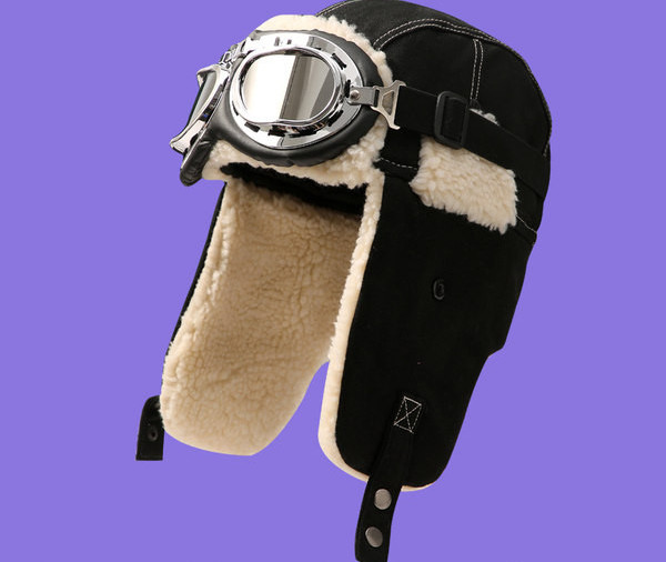 Muška avijatičarska kapa s toplom postavom i kopčanjem na gumbe