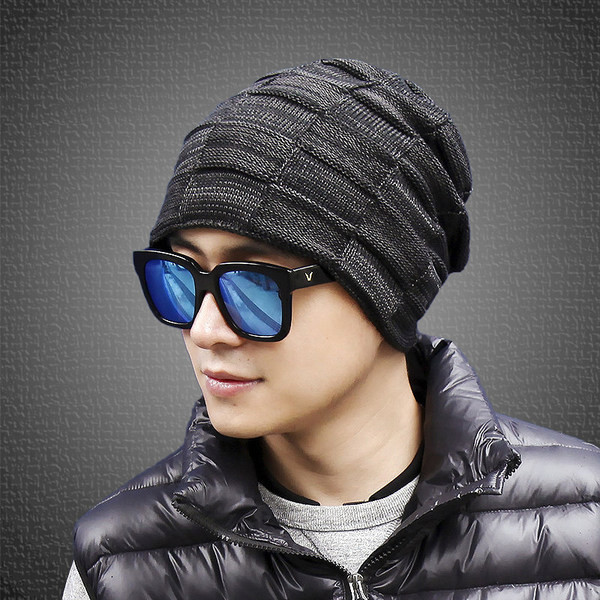 Muška ležerna pletena kapa pogodna za zimu