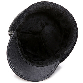 Нов модел мъжка шапка с козирка-подходяща за зимата