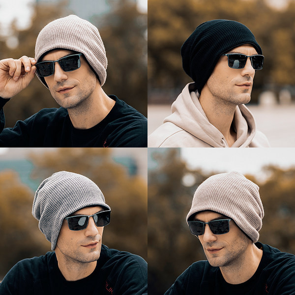 Moderna zimska kapa od tankog pletiva