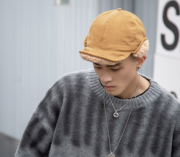 Zimska kapa s vunenom postavom za muškarce