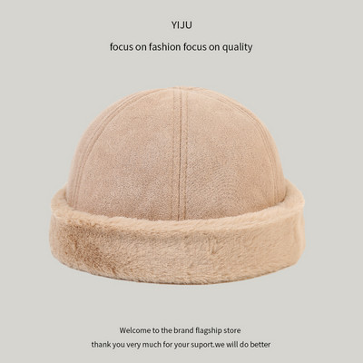 Ανδρικό χειμωνιάτικο καπέλο από οικολογικό καστόρι με αφράτη φόδρα