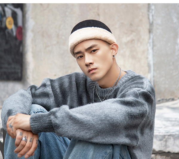 Ανδρικό χειμωνιάτικο καπέλο από οικολογικό καστόρι με αφράτη φόδρα